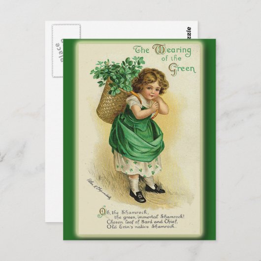 Wenskaarten en Briefkaarten van St. Patrick's Day (Voorkant / Achterkant)