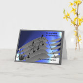 Wenskaarten met een muziekthema kaart (Gele Bloem)