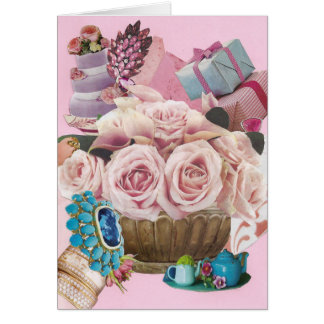 Wenskaarten met roze Rozen