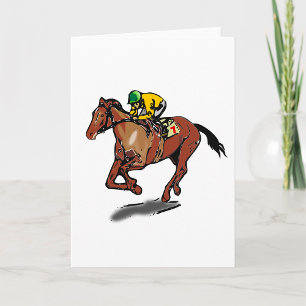 Wenskaarten voor paardenrennen kaart
