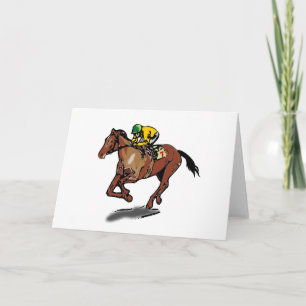 Wenskaarten voor paardenrennen kaart