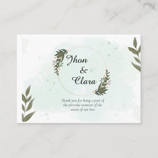 Wenskaarten voor paren visitekaartje (Voorkant)