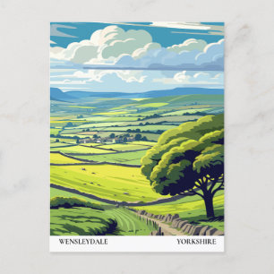Wensleydale, Yorkshire Travel Vintage Briefkaart