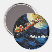 Wensmagneet, klein kerstcadeau magneet (Voorkant / Achterkant)