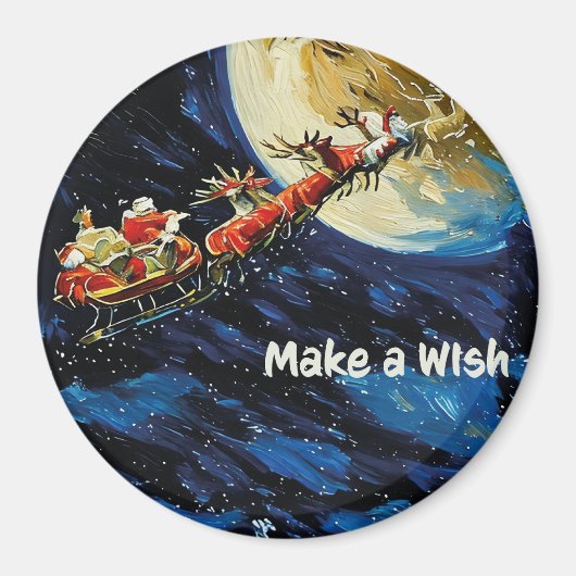 Wensmagneet, klein kerstcadeau magneet (Voorkant)