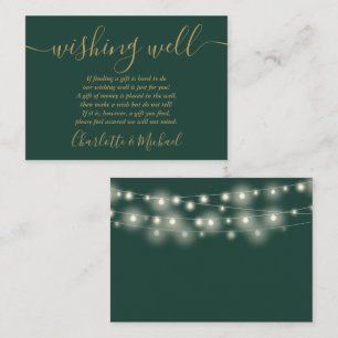 Wensput Slingerlichtjes Groen En Goud Huwelijk Informatiekaartje