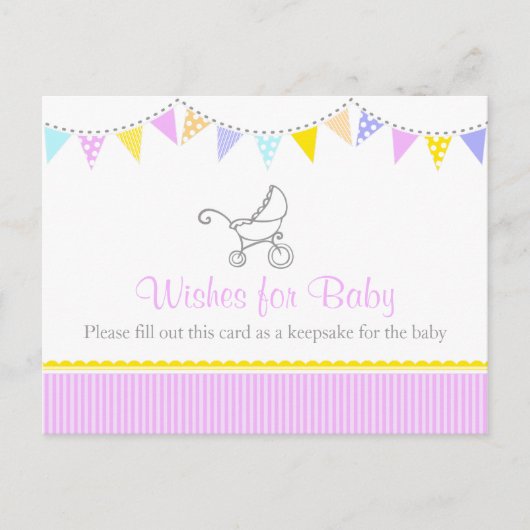 wenst baby - baby shower briefkaart (Voorkant)
