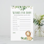 wenst Baby Lion Greenery Floral (Staand voorkant)