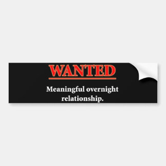 WENST - Betekenis Relatie 's nachts Bumpersticker