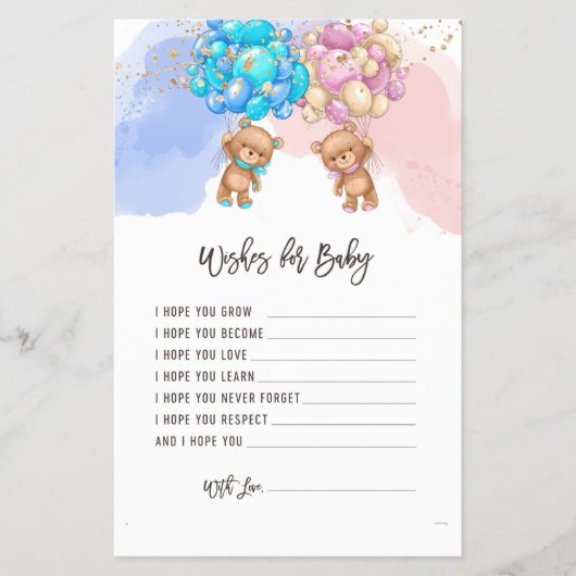 wenst dat Baby genderbewustwordingsspel Flyer (Voorkant)