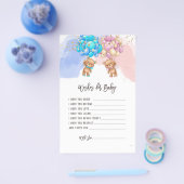 wenst dat Baby genderbewustwordingsspel Flyer (Enkel)