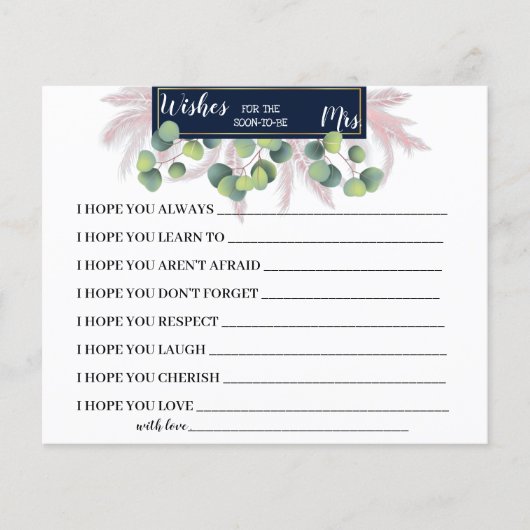 wenst dat binnenkort mevrouw Pampas Grass Shower C Flyer (Voorkant)