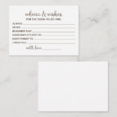 wenst dat de bride advieskaart (Voorkant / Achterkant)