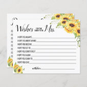 wenst dat mevrouw de zonnebloempaart spoedig wordt (Voorkant / Achterkant)