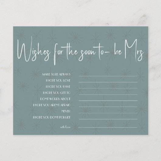 wenst dat mevrouw Vrijgezellenfeest Kaart F spoedi (Voorkant)