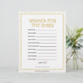 wenst de Baby [Gulden Sparkles] Briefhoofd (Staand voorkant)