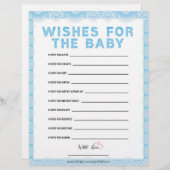 wenst de Baby [luxe kant [blauw]] Briefhoofd (Voorkant / Achterkant)