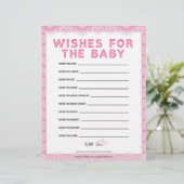 wenst de Baby [luxe kant [roze]] Briefhoofd (Staand voorkant)