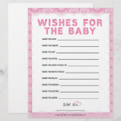 wenst de Baby [luxe kant [roze]] Briefhoofd (Voorkant / Achterkant)