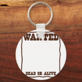 WENST dood of levend poster met lege achtergrond Sleutelhanger (Voorkant)