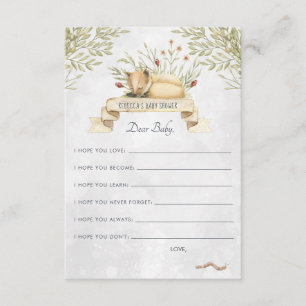 wenst een Baby-advieskaart Woodland Fox Informatiekaartje