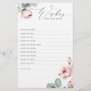 wenst het Baby shower van het Baby legant Roos