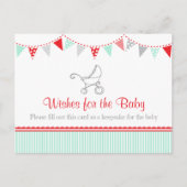 wenst het briefkaart baby - baby shower (Voorkant)