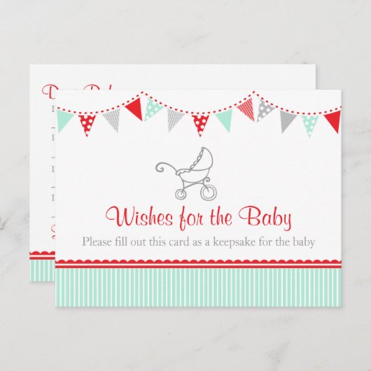 wenst het briefkaart baby - baby shower (Voorkant / Achterkant)