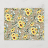 wenst mevrouw Greenery de Sunflower Card Flyer (Achterkant)