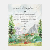 Wenst van de Pas getrouwd Gepersonaliseerde Blanke Fleece Deken (Voorkant)