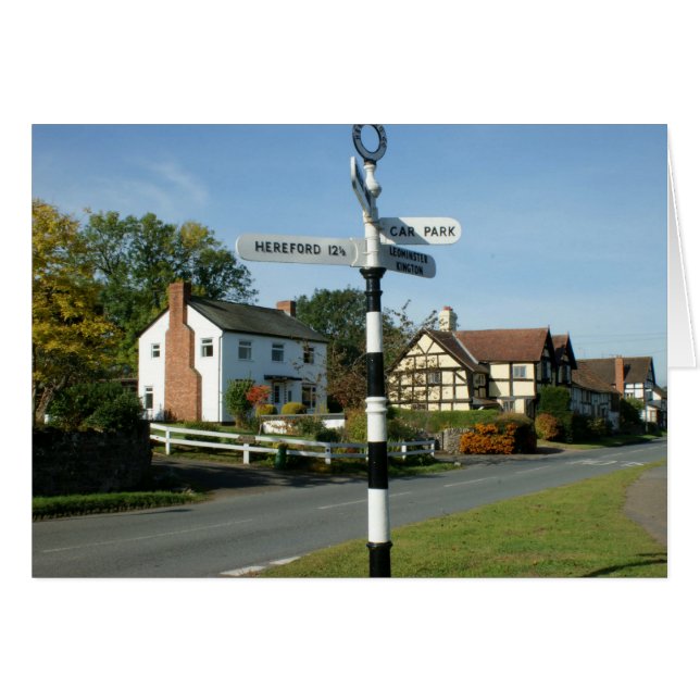 Weobley Village Sign Post (Voorkant Horizontaal)
