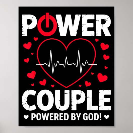 Wer Couple Christian Couples Matching Valentines D Poster (Voorkant)