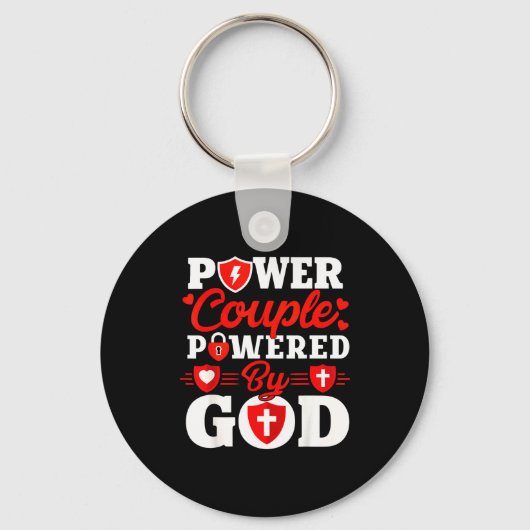Wer Couple Wered By God Christian Couples Matching Sleutelhanger (Voorkant)