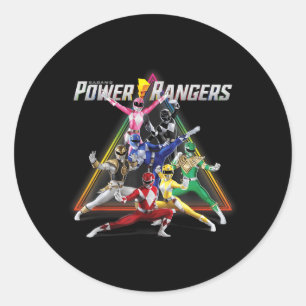 wer Rangers Regenboog Piramide Retro Actie portret Ronde Sticker
