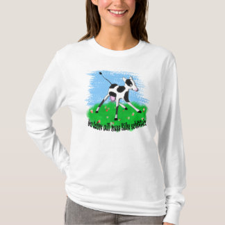 Wer Sahne zal muss Kühe schütteln T-shirt