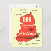 Werbedesign Interflug DDR Briefkaart (Voorkant / Achterkant)