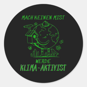 Werde Klimaaktivist Klimaatopwarming Aarde Ronde Sticker