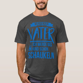 Werdender vater kind schaukeln t-shirt