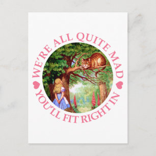 We're All Quite Mad, You'll Fit Right In! Briefkaart