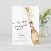We're Engaged Couples Engagement Party Invitation (Debout devant)