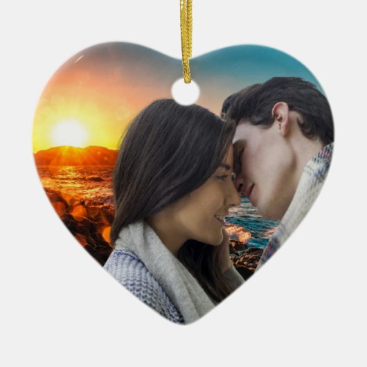 We're Engaged Personalized Ornament Heart Keepsake (Voorkant)