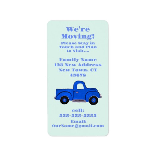 We're Moving Announcement Sticker Label (Devant)