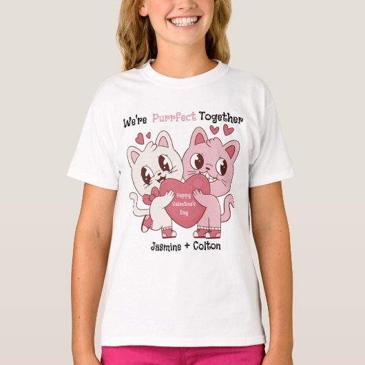 We're Purrfect Together T-shirt (Voorkant)