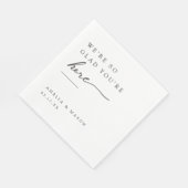 We're So Glad You're Here Minimal Paper Wedding  Servet (Hoek)