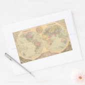 Wereld 10 rechthoekige sticker (Envelop)