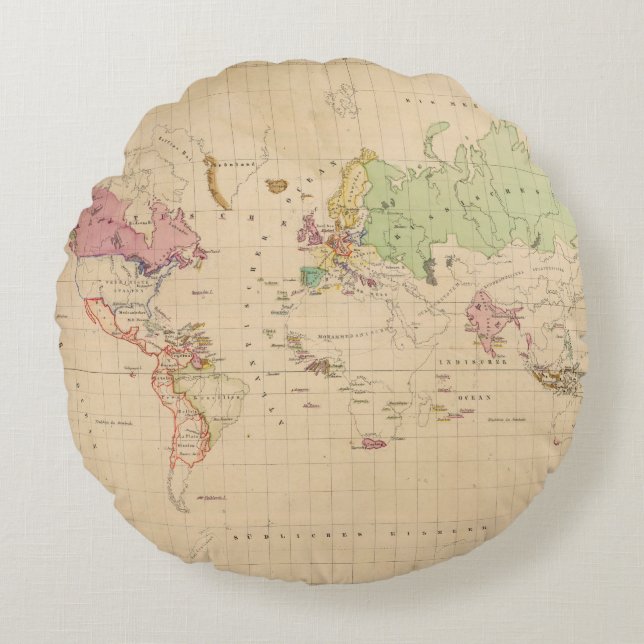 Wereld 2 rond kussen (Voorkant)