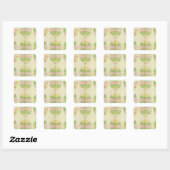 Wereld 2 vierkante sticker (Vel)