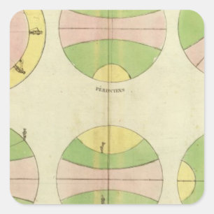 Wereld 2 vierkante sticker