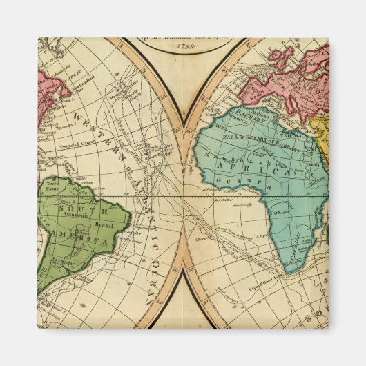 Wereld 3 magneet (Voorkant)