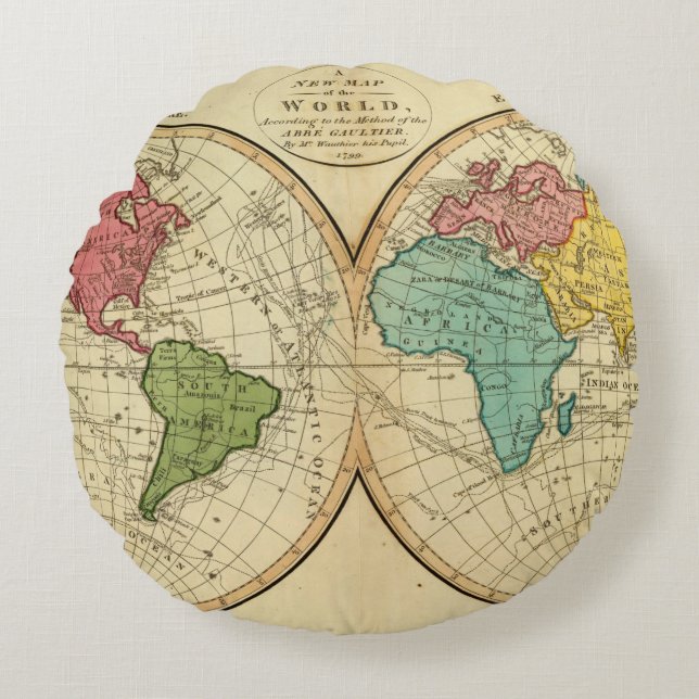 Wereld 3 rond kussen (Voorkant)